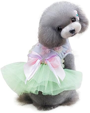 שמלת כלבים הונפרד לגורים בגדי שמלה בינונית הלבשה לחצאית גור קטנה לבגדי חיות מחמד כלב נקבה