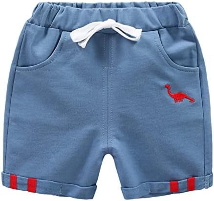 בנים פעוטות תינוקות חינם מושכים מכנסי כותנה קצרים בצבע אחיד ג'וג'ר צ'ינו מכנסיים קצרים עם כיסים