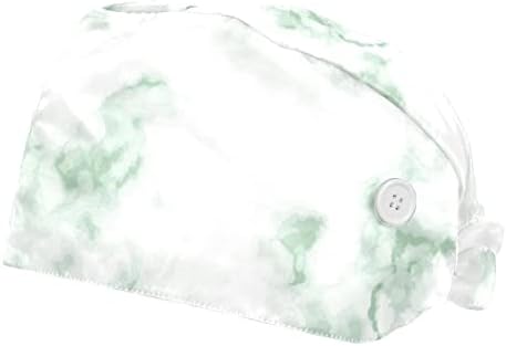 Jdez 2 pcs כובעים עובדים לגברים שיש לנשים מתכווננות ירוקות עובדות כובעי כובעי בופנט עם רצועת זיעה