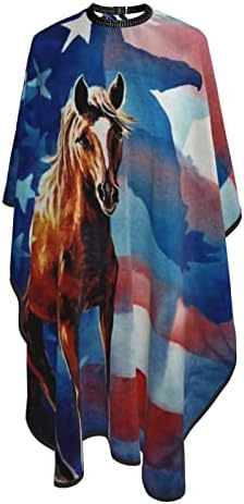 דגל אמריקאי נשר סלון סוס שיער חיתוך בד קייפ מספרה מספרה מספרה עטוף תספורת סינר סינר סטיילינג אביזר