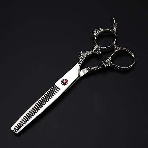 מספריים חיתוך שיער מקצועי, 6 אינץ 'יפן מקצועית 440C מפלדה דרקון כסף ידית מספריים שיער חיתוך כלים