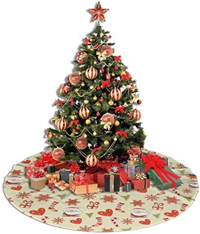 LVESHOP SANTA CLAUS אלמנט חג המולד עץ חג המולד חצאית יוקרה עגול עגול מקורה חיצוני כפרי חג המולד
