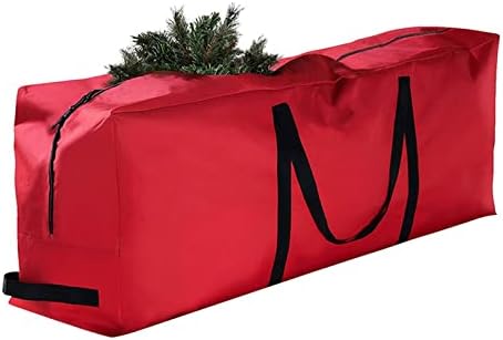 קוקינו עץ חג המולד אחסון תיק עם עמיד מחוזק ידיות & מגבר; כפול רוכסן מלאכותי מפורק עצי מדמיע הוכחת אוקספורד