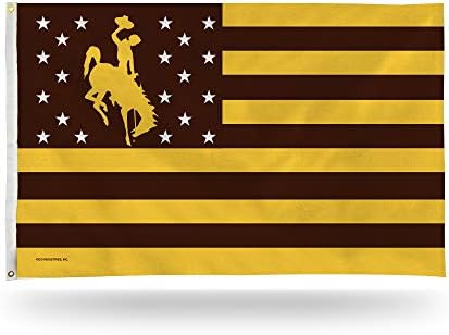 Rico Industries NCAA Wyoming Cowboys 3 'x 5' דגל באנר - חד צדדי - מקורה או בחוץ - עיצוב ביתי