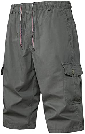 Miashui House Boy מכנסי מטען קיץ זכר של מכנסי כיס צבע אחיד קישו