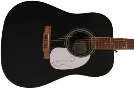 נואל גלאגר חתם על חתימה בגודל מלא גיבסון אפיפון גיטרה אקוסטית עם ג 'יימס ספנס אימות ג' יי. אס.