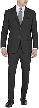 מכנסי חליפת גברים של דקני, מוצק שחור, 34 ואט על 32 ליטר