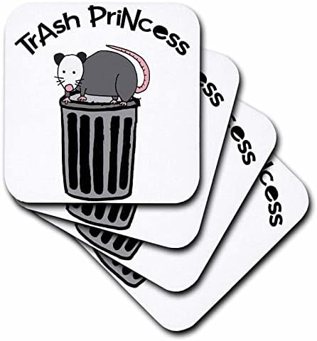 3drose Possum חמוד מצחיק בפח אשפה נסיכה אופוסום קריקטורה - תחתיות
