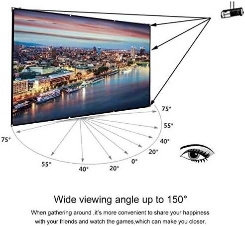 מסך מקרן מתקפל של ליוז'ס בית חיצוני KTV Office 3D HD מקרן מסך מסך הקרנת מסך 60/72/84/100/120 אינץ '