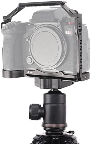 כלוב מצלמה של Focusfoto עבור Panasonic Lumix S5 II מצלמה נטולת מראה, מסגרת הרחבה של סגסוגת אלומיניום עם מסילת