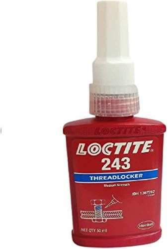 Henkel Loctite אמיתי 243 x 50 מל חוזק בינוני סובלני סובלני סובלני טמפרטורת הפעלה כחולה - 55 מעלות
