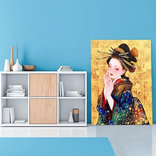 כרזות אמנות טומארט יפניות גיישה אמנות בד הדפס דפוס דקורטיבי פוסטרים בד קיר פוסטר לאמנות לחדר שינה תפאורה לסלון