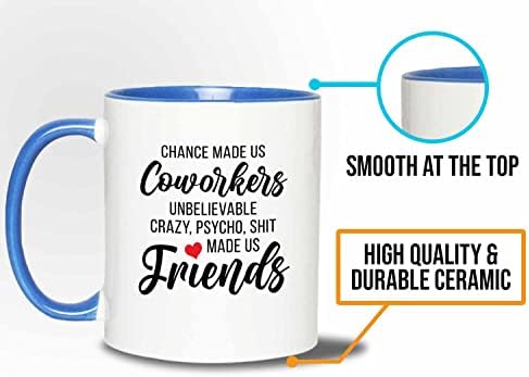 בועת חיבוקים עובד שני טון כחול קפה ספל 11 עוז - סיכוי גרם לנו שיתוף עובדים-עובד הומוריסטי לעבודה משרד