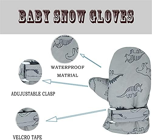 תינוק פעוט תינוקות ילדים חורפים מיטנס צמר פליס חם כפפות שלג סקי אטומות למים לבנות בנות