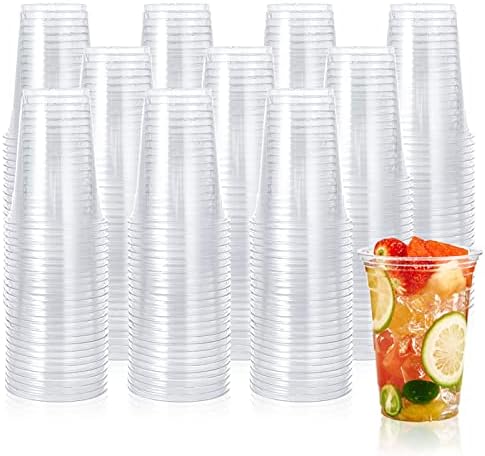 לילימיקי 1000 מארז 16 כוסות פלסטיק שקופות, כוסות שתייה חד פעמיות לחיות מחמד, 16 כוסות פלסטיק, מושלם