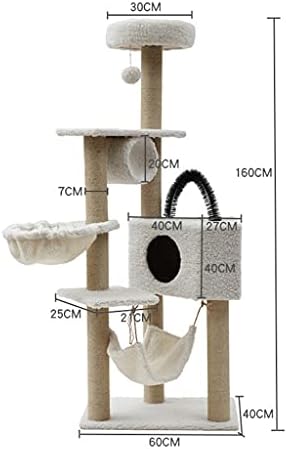 גרט חתולי מחמד קטיפה דירות רב-רמת חתולי עץ דירה ריהוט עם סיסל-מכוסה מגרד הודעות עבור גורים