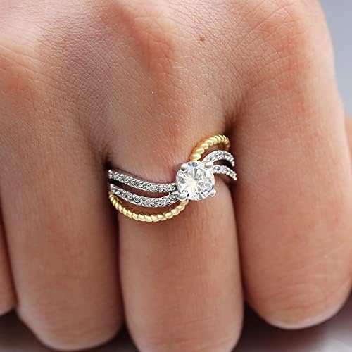 2023 מעודן יהלומי זירקון טבעת לנשים אירוסין טבעת תכשיטי מתנות תיכון טבעות לנשים