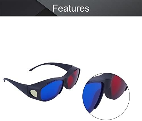 1 יחידות עמיד 3 משקפיים סגנון 3 משקפיים צפייה 3 משקפיים משחק סרט אדום כחול 3 משקפיים מסגרת פלסטיק שחור