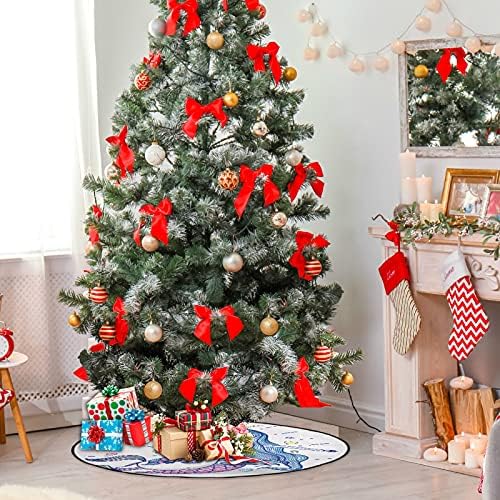 שיגואה עץ חג המולד מחצלת לב לב ים חד קרן צבעי מים עץ חג המולד מעמד מחצלת עץ חג המולד חצאית חג