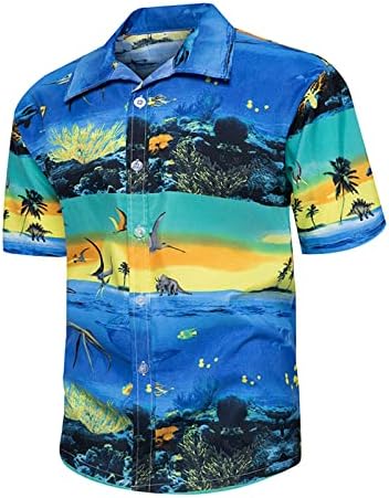 חולצות אימון גברים של קסילוקסר,הוואי כפתור למעלה חולצה גברים חולצות ממותגות חולצות לגברים פרחוני שמלת חולצה שרירים