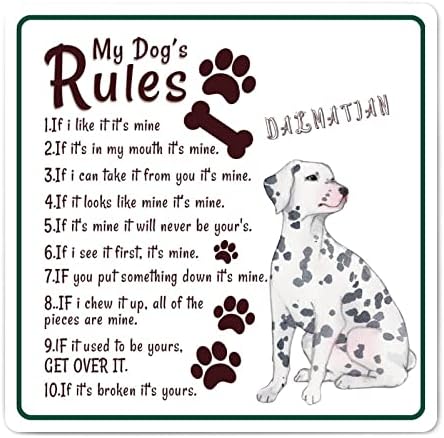 מצחיק כלב מתכת שלט פח שלט שלי כלב של כללים בציר לחיות מחמד כלב סימן מבורך עם סרקסטי כלב אומר המדינה מתכת