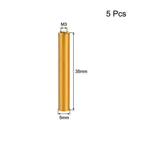 5 יח ' 3-35 מ מ עגול אלומיניום עמודת עמודת מרווח נקבה זהב הטון עבור זמזום מרובע מירוץ רב-רוטורים