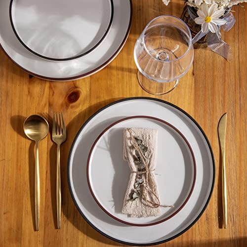 צלחות ארוחת ערב של Leratio, צלחות שטוחות קרמיקה בגודל 10.75 אינץ