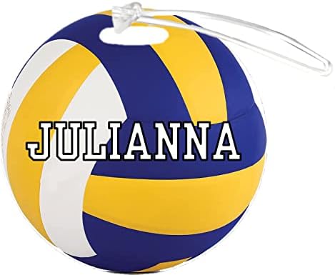 כדורעף ג ' וליאנה להתאמה אישית 4 אינץ מחוזק פלסטיק מזוודות תיק תג להוסיף כל מספר או כל צוות שם