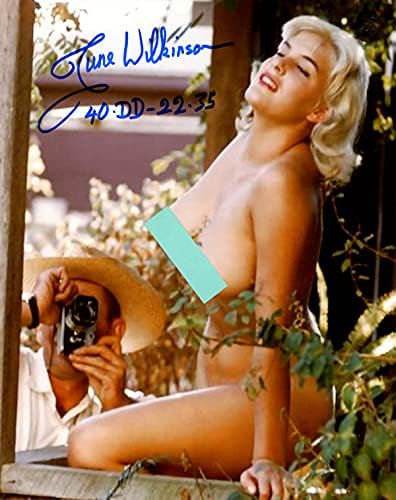 יוני וילקינסון חתם על 8x10 תמונה + 40DD-22-35 סיכה למעלה השחקנית הסקסית בקט באס