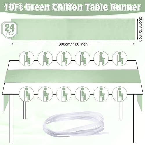 Chumia 24 חבילה רצים שולחן שיפון קישוטי שולחן רומנטי