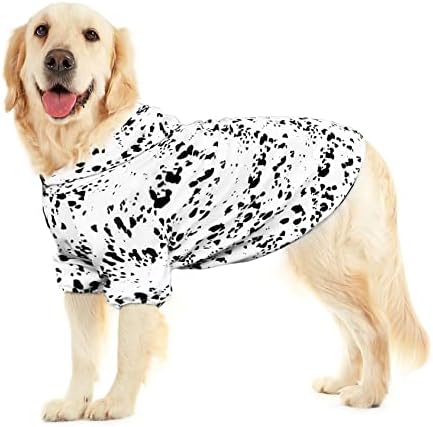 דלמטיאנים הדפסים כלבים קפוצ'ון קפוצ'ון בגדי כלב ברדס סוודרים מחמד עם כובע מתאים לכלבים קטנים/בינוניים/גדולים