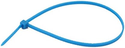 X-DREE 3 ממ x 200 ממ נעילה עצמית נעילה כבלים כבלים כבלים כבדים חוט תעשייתי קשרי מיקוד כחולים 100 יחידות (FASCETTE