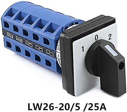 מתג TWRQA LW26-20 מתג 1/2/3/4/5 מתג היפוך משותף 20A מתג שינוי רב-תכליתי 440V 20A מתג ניתוק 1-0-2