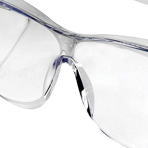SellStrom משקל קל משקל, משקפי בטיחות מעל זכוכית, משקפי מגן, עדשה צלולה, מסגרת צלולה עם מגני צד, S79103