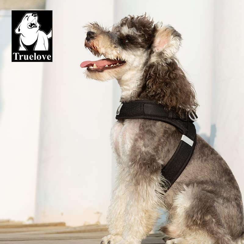 WinHyepet Truelove Step-in רתמת רשת רכה רשת רכה רתמת כלבים נושמת, רתמת הליכה קלה עם אבזם בטיחות לכלבים קטנים