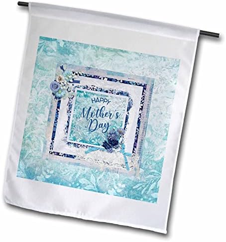 תמונת 3 של יום אמהות, מסגרת פלורה כחולה יפה - דגלים
