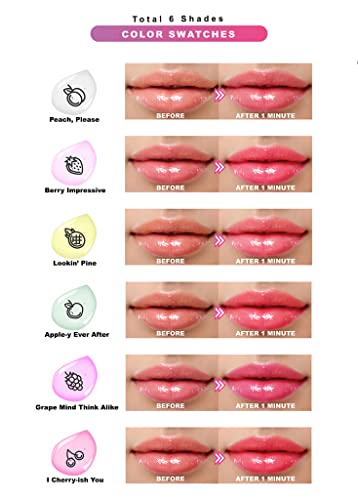 7 ליפספקט שפתיים מתג צבע שינוי שפתיים שמן, קרם לחות צבע שינוי לאורך זמן לחות שפתון שפתיים שמן-דובדבן