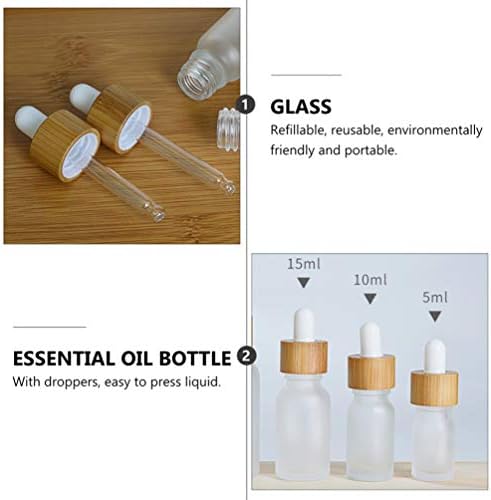 טפטפת עיניים של אליפיס זכוכית 8 יחידות טפטפת זכוכית חלבית בקבוקי טפטפת עיניים, בקבוקי טפטפת שמן