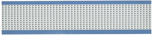 בריידי ט. מ. מ.-פ. פ. ק. פוליאסטר מצופה ויניל מבריק בעל פרופיל נמוך, שחור על לבן, אותיות ומספרים