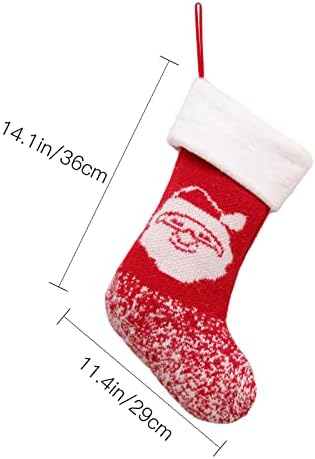 גרבי חג המולד בד גרבי חג המולד וגרביים תלויים לחג המולד לקישוט המסיבות וקריקטורה חג המולד אדום סט אדום
