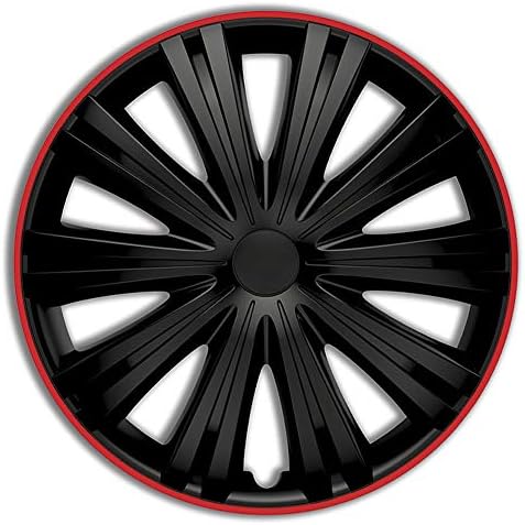 סגנון אוטומטי PP 5046BR סט גלגל מכסה ג'יגה R שחור/אדום 16 אינץ '