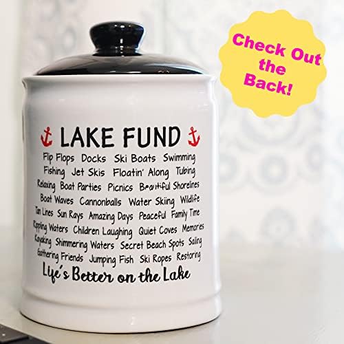 קרן אגם קוטג 'קוטג' גנק פיגי, צנצנת ממתקים של אגם לייף, מתנות בית אגם, מתנות אגם