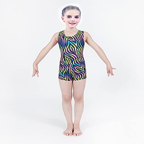 אוסבה, ריקוד נוצץ של בנות קטנות וגדולות, מתגלגל בהתעמלות אתלטית קצרה 2-14 שנים