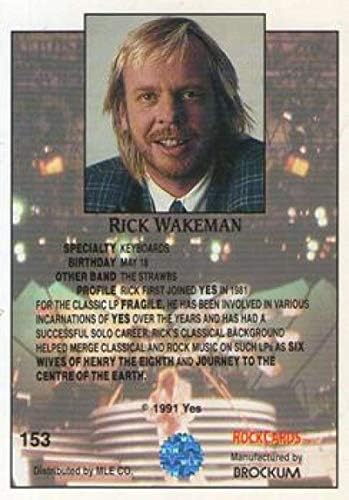 1991 כרטיסי ברוקום רוק NONSPORT 153 כרטיס מסחר בגודל סטנדרטי רשמי של ריק וואקמן