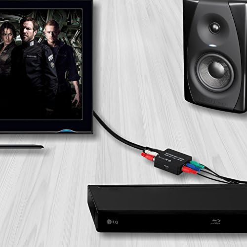 Portta ypbpr רכיב RGB + R/L ל- HDMI Mini Converter v1.3 תמיכה 1080p ו- Untrement 2 Channel Audio LPCM