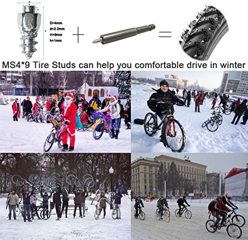 צמיגי 9 ממ חתיכות/בורג שלג קרביד דוקרנים/צמיגי גלגל חתיכים למכונית מירוץ, אופניים, אופניים, אופניים שמנים,
