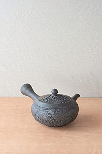 קומקום Kyusu, מסננת תה קרמיקה. 160 סמק Tokoname Yaki, קרמיקה יפנית. TKNM-21M-0076