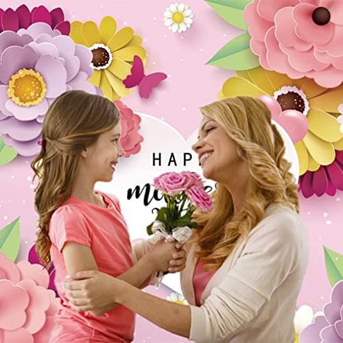שמח אמא של יום רקע סגול ורוד פרחי אהבת נייר פרח קישוט גבירותיי נקבה אמא סבתא אמהות יום מסיבת רקע