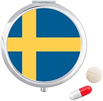 שוודיה לאומי דגל אירופה המדינה גלולת מקרה כיס רפואת אחסון תיבת מיכל מתקן