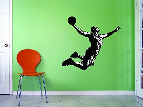 מדבקות-פיל & מקל קיר מדבקה : כדורסל שחקן ספורט בית תפאורה תמונה אמנות גודל : 14 אינץ 'איקס 28 אינץ'